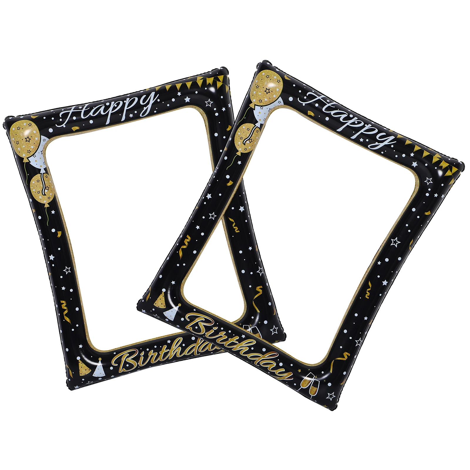 

2Pcs Birthday Supplies Picture Frames Birthday Photo Booth Frame for Adults Happy Props Photo Booth Frames Decorations