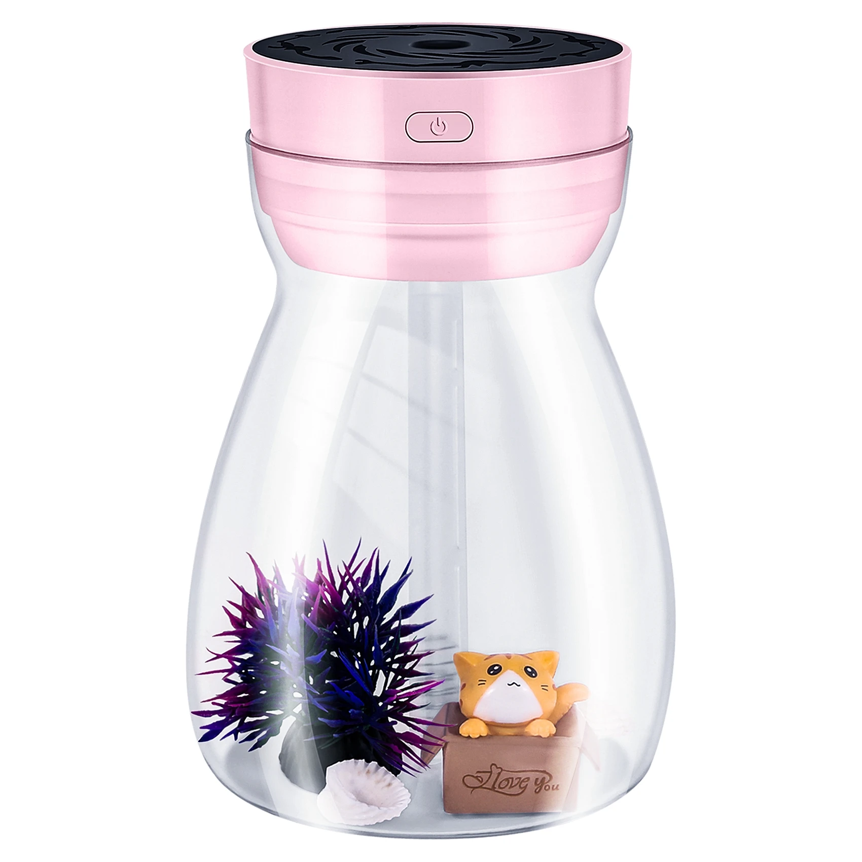 Aparelhos de compras bonito umidificador de névoa fria escritório quarto purificador de ar carregamento usb umidificador de ar kawaii com luz led ar