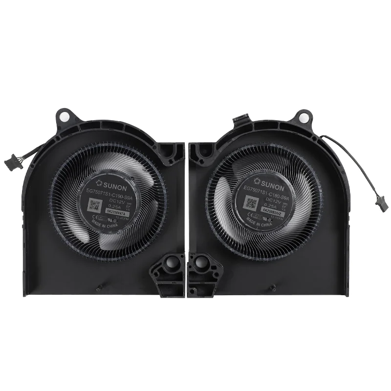 CPU GPU Cooling Fan for Dell G15 5520 G15 5525 2022 G16 7620 RTX3060 RTX3070 EG75071S1-C180-S9A EG75071S1-C190-S9A 12V 0.25A