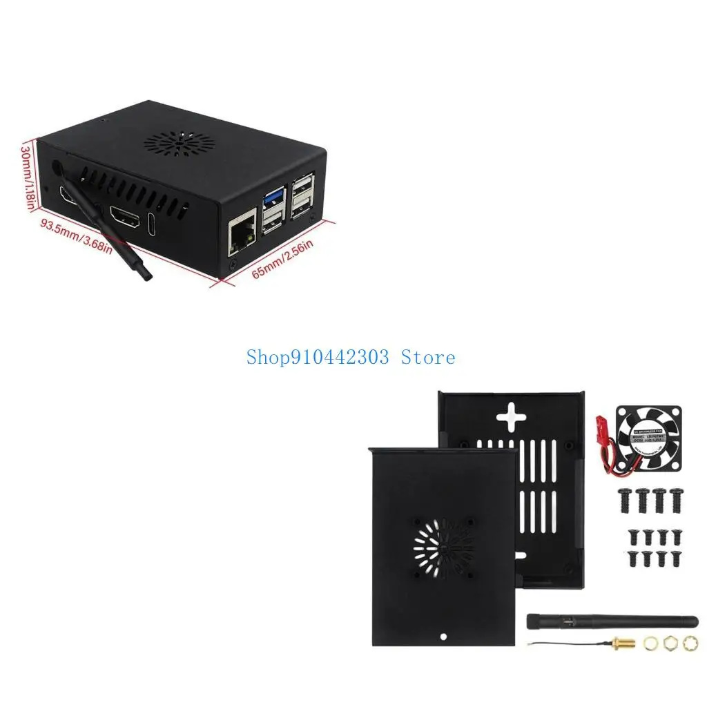 

L4MD Aluminum Casing Case For Orange 5 Board Protector With Active Cooling Fan