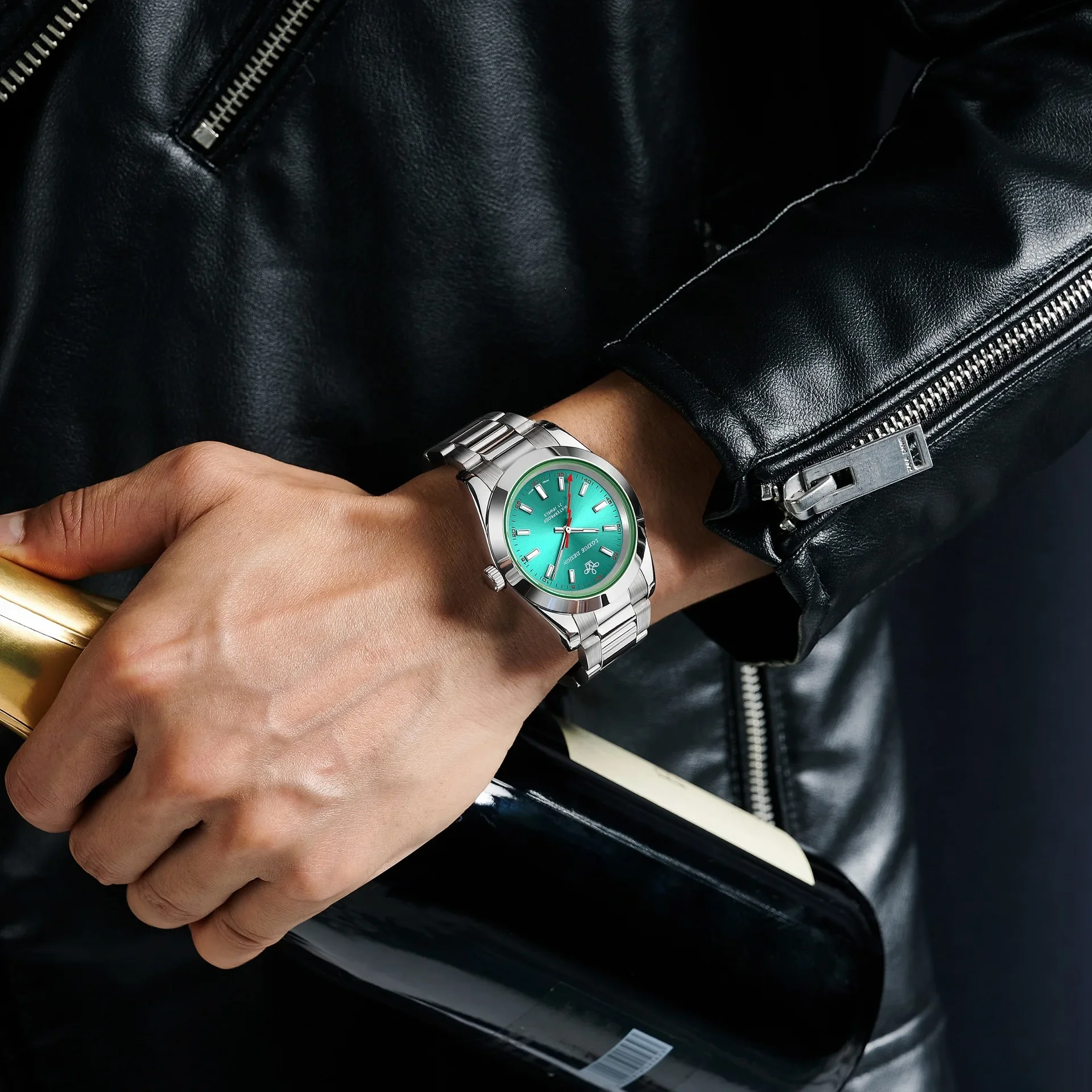 Automatic Movement Vintage Watches For Men Green Sapphire Glass Mechanical Wristwatches Watch Stainless Steel Waterproof 2025