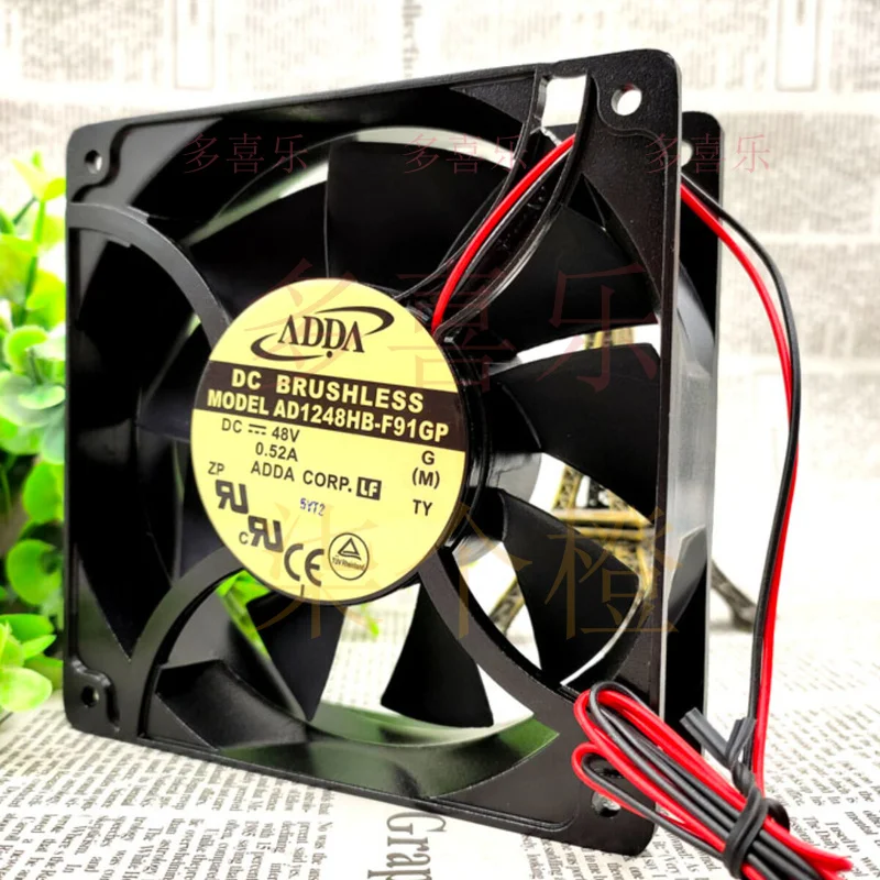 ZMZM   for  ADDA AD1248HB-F91GP 12038 48V 0.52A 12CM Chassis Industrial Cooling Fan