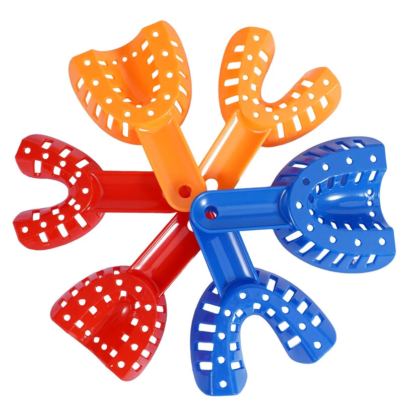 12Pcs/Set Disposable Impression Tray Childrens and Adults Dental Trays Plastic Teeth Holder Dentistry Central Supply Material - view 6