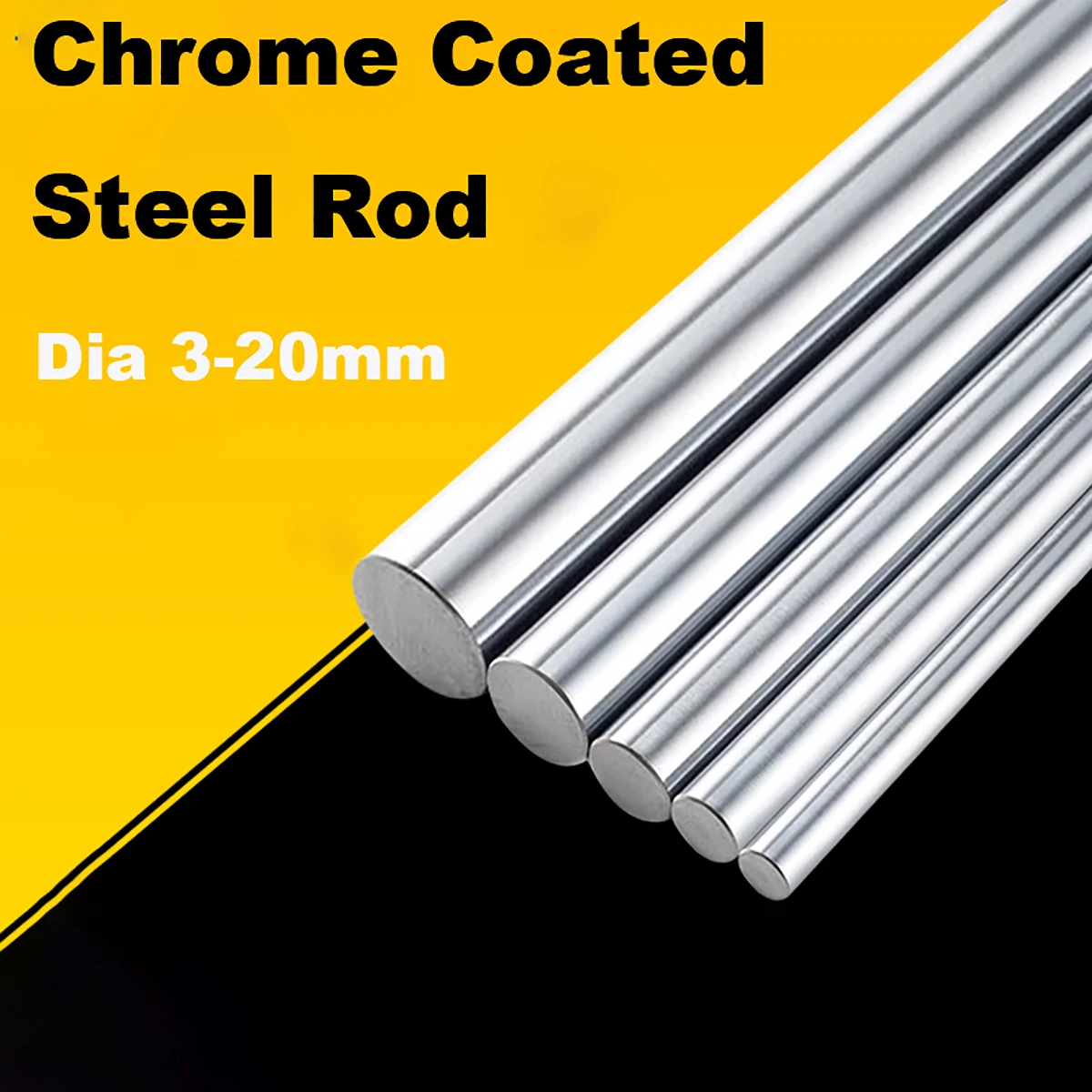 Chrome Coated Steel Rod Soft / Hardened Shaft Linear Shaft 3 4 5 6 8 10 12 13 14 15 16 17 18 20mm 3d Printer Parts Long 500mm