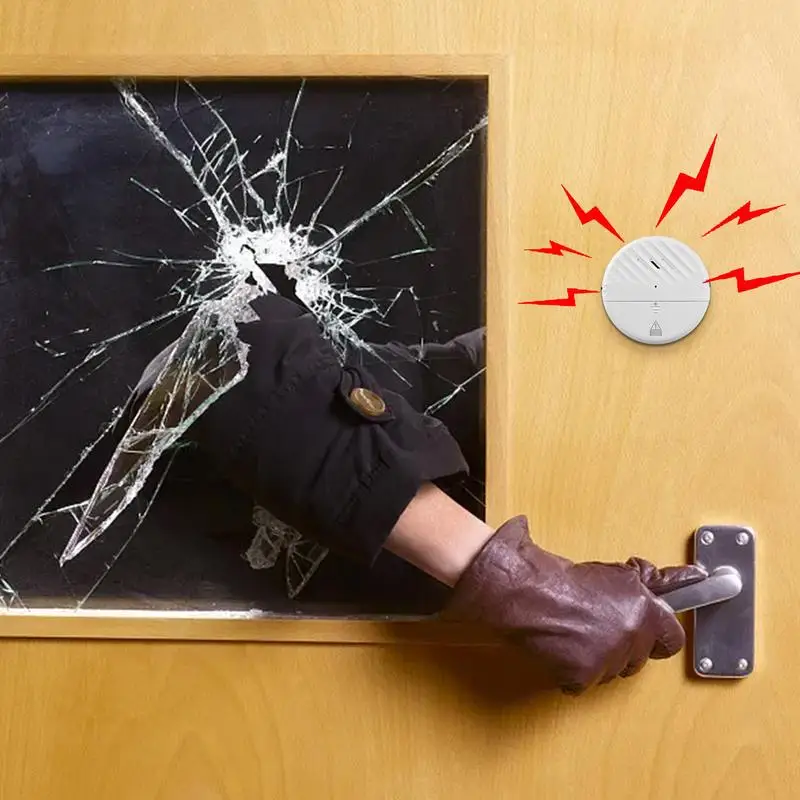 For C100 Home Security Alarm Thin Window Vibration Alarm Easy Installation Home Security System Alarm For Doors Safes Walls