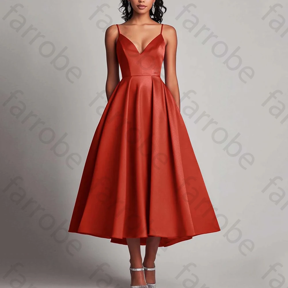 

Вечерние платья трапециевидной формы с v-образным вырезом и складками, атласное платье без рукавов с открытыми плечами, изысканные платья для выпускного вечера высокого качества по индивидуальному заказу