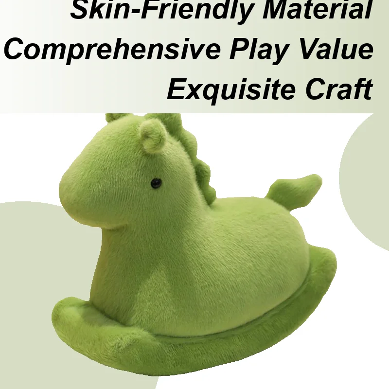 

Horse Plush 15.7 Inch Rocking Horse Huggable Toy Animal Desktop Ornament Sleeping Companion For Bedroom Nursery Living Room