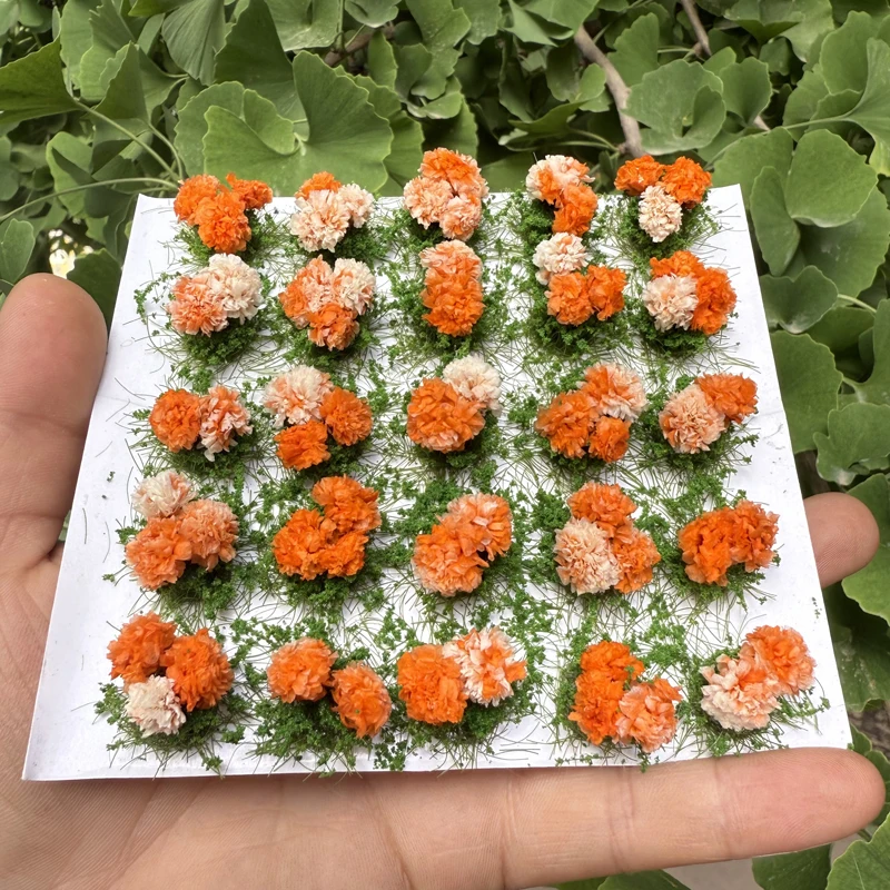 25 Stück 10 mm Miniatur-Blumencluster-Modell, statische Grasbüschel, Sandtisch-Layout, Szene, Modell, Mikro-Landschaftsdekoration, DIY-Handwerk