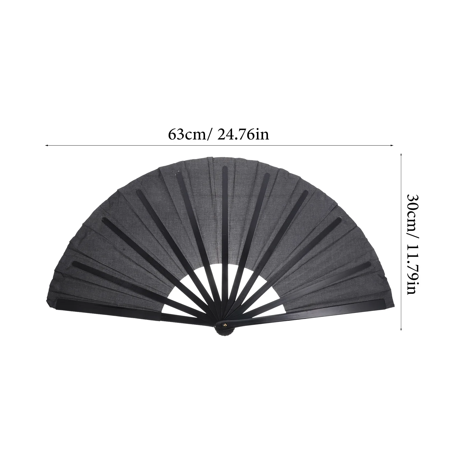 

2Set Folding Fans Handheld Chinese Kongfu Style Quiet Non Noisy Fan for Outdoor Indoor Use Black Folding Fans