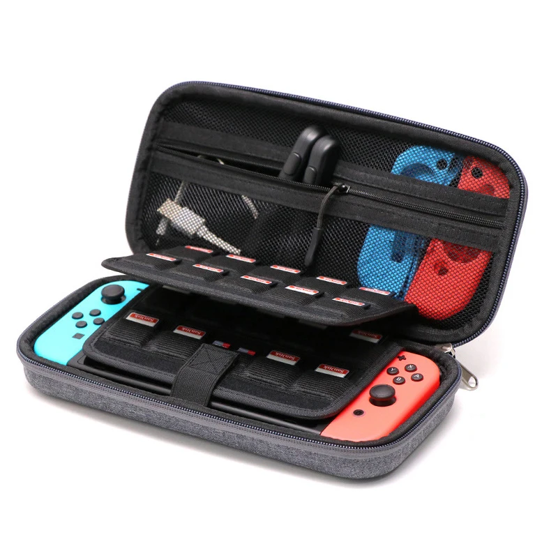 Bolsa de armazenamento para nintend switch, confortável, grande, características de armazenamento, durável, com zíper, sensação agradável ao toque, durável