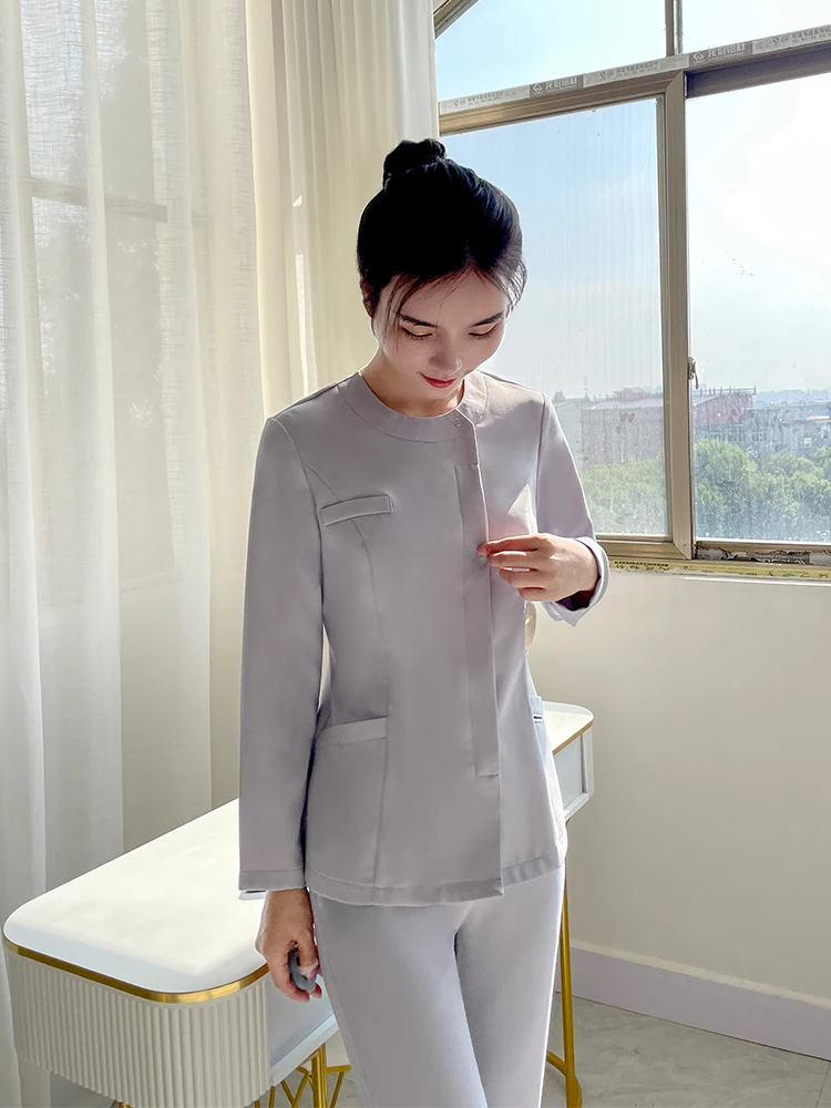 

Elastic New Style Spring Autumn Korean Version Nurse Uniform Pet Hospital Beauty Salon Caretaker Dental Clinic Workwear