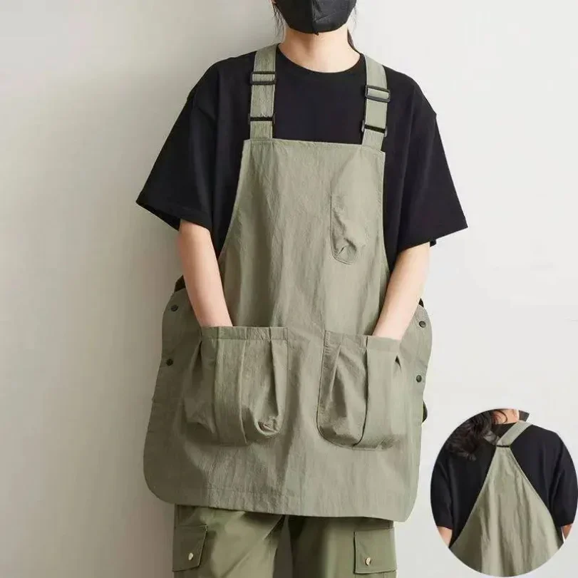Barber Smock Painting Cover Catering Milk Tea Coffee Shop Adjustable Work Clothes Kitchen Apron Wholesale available