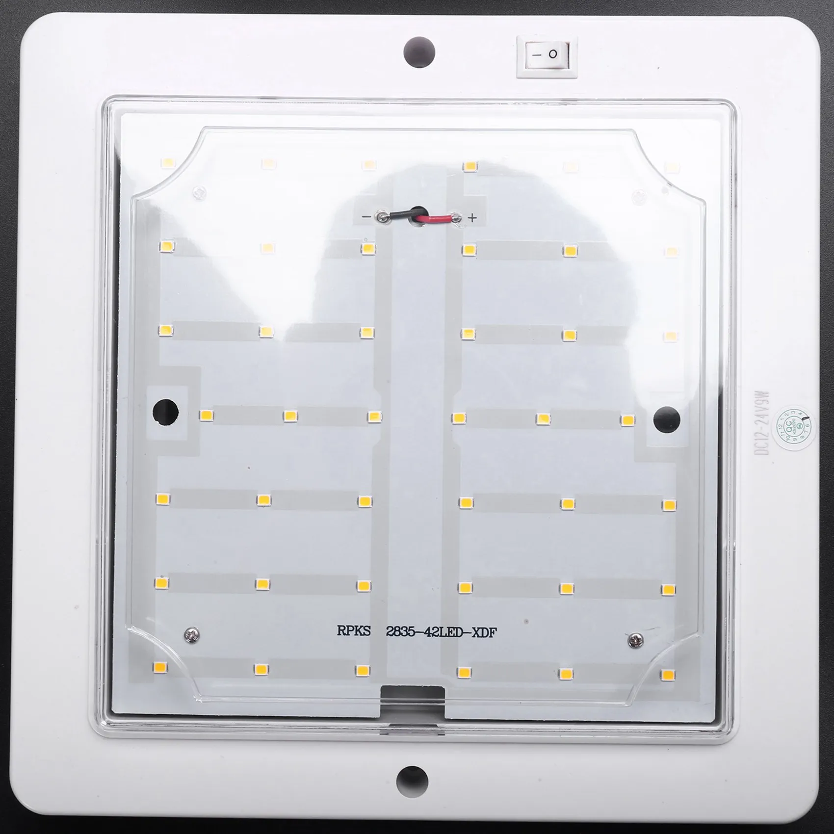 Durable 2X 9W 12V Car Caravan Rv Led Interior Roof Ceiling Interior Lamp Dome Light Warm Light