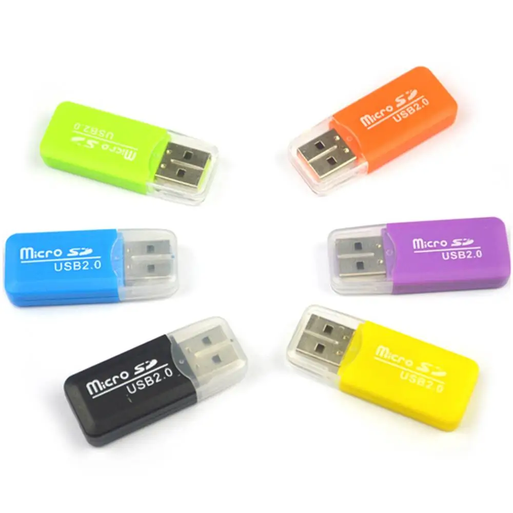 Adaptador de lector de tarjetas de memoria USB 2,0 TF T-Flash portátil para ordenador portátil PC