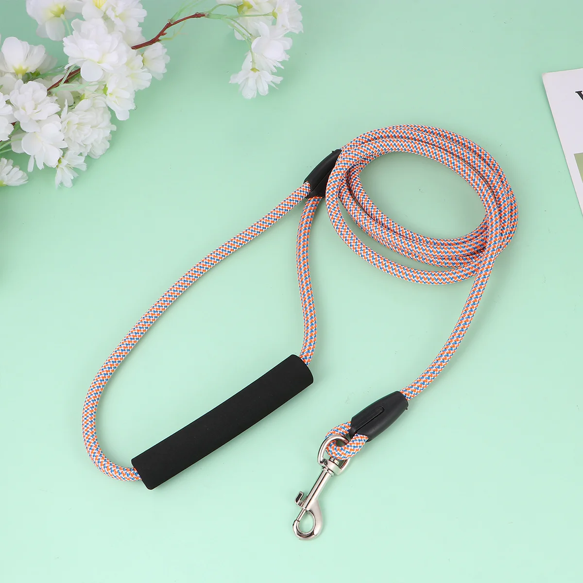 

1Pcs Durable Polyester Dog Leash Pet Traction Rope Smooth Edging Comfortable Wear Long Pink Pet Traction Rope