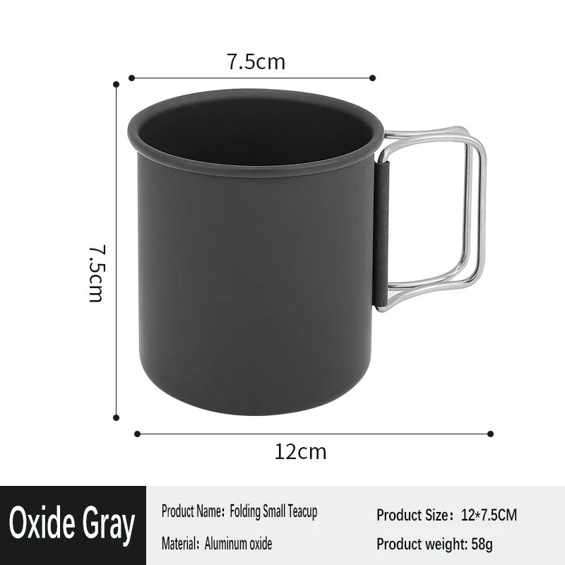 

Outdoor camping folding small teacup portable ultra light aluminum alloy cup camping picnic coffee cup mini water cup