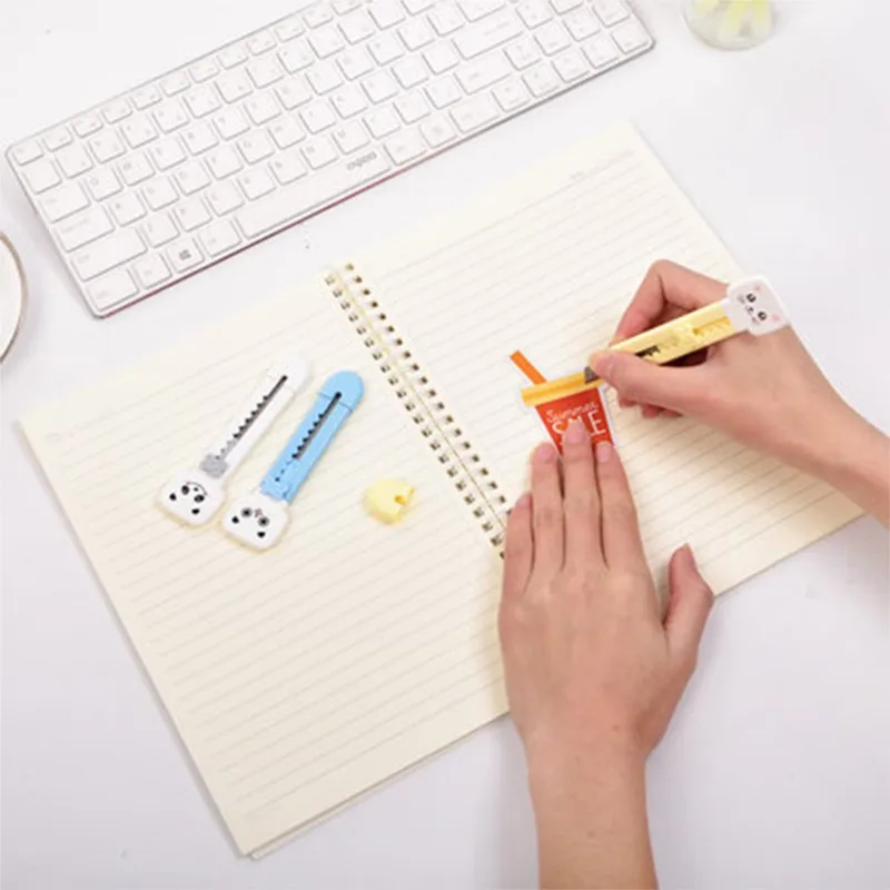 2 PCS Cute Little Knife Capable Student Mini Portable Utility Knife Envelope Letter Opener Paper Cutter 2021