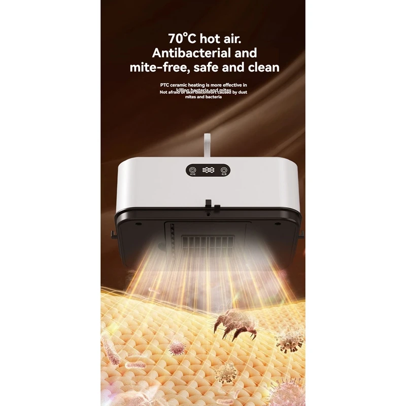 B51C Compact Portable Clothes Dryer-Foldable Travel Design With Cover And Manual-Power By PTC Heating System