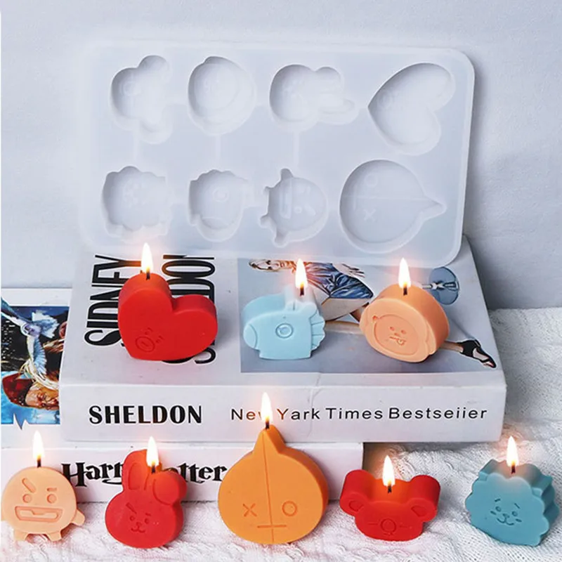 6 Cells Animal Shape Silicone Candle Mould Chocolate Pastry Cake Decorating Tool Scented Candle Mould Candle Making Supplies