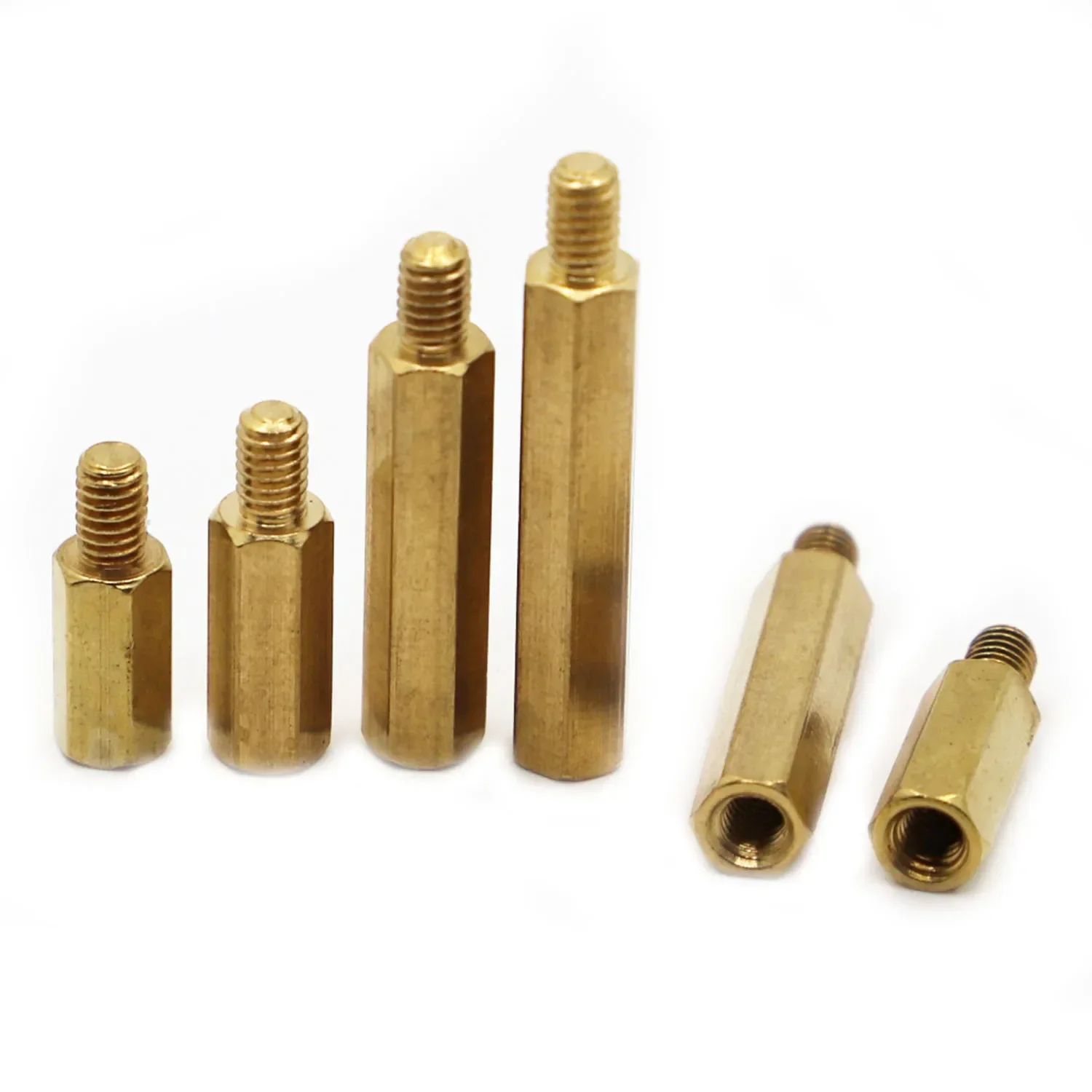 10pcs M2 M2.5 M3 M4 Hex Male to Female Brass Standoff Spacer Hexagonal Stud Spacer Hollow Pillars