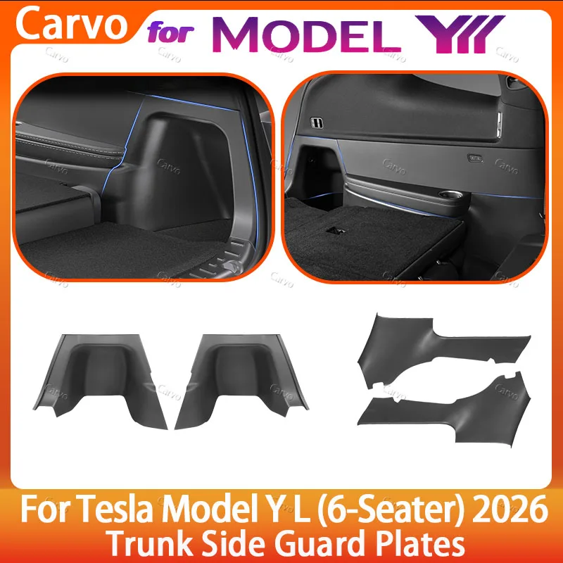For Tesla Model YL Launch2026 Rear Trunk Side Guards TPE Full Coverage Protection Kit Car Trunk Side Guard Plates Anti-dirty Pad