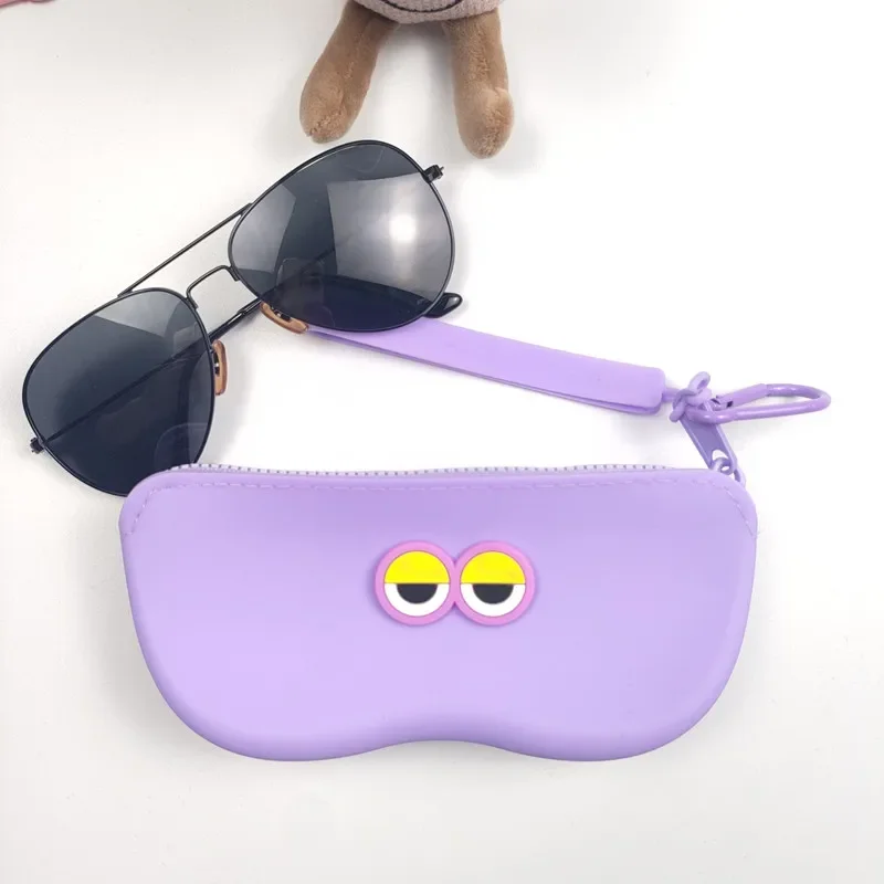 حافظة نظارات سيليكون جديدة محمولة مقاومة للماء ومقاومة للسقوط لعام 2025 سهلة التخزين ومجهزة بمقبض معلق مناسبة للسفر B1