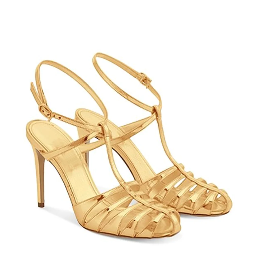 Ctrstal Mixed Colors Narrow Band Sandals Sexy Round Toe Patchwork Leather Thin Heel New Arrivals Fashion Women Modern Shoes