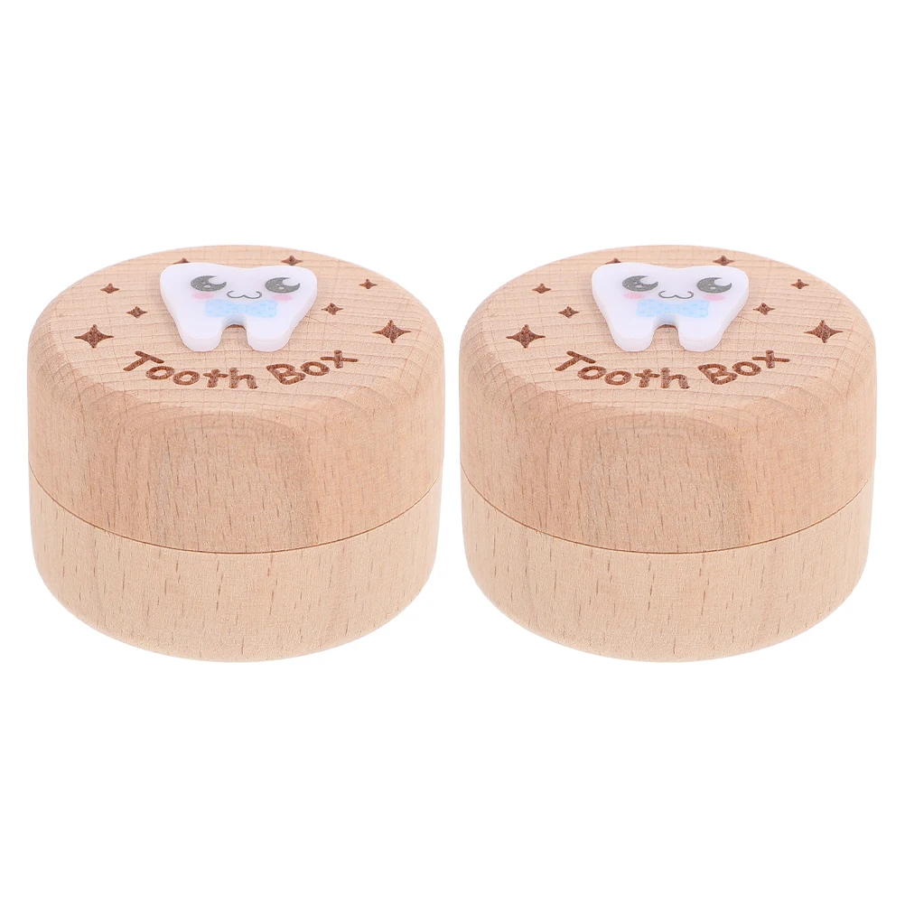 

2 шт. деревянная коробка для хранения детских зубов, прочный современный подарок на память для детей, замки для волос, держатель для ювелирных изделий, память для мальчиков и девочек