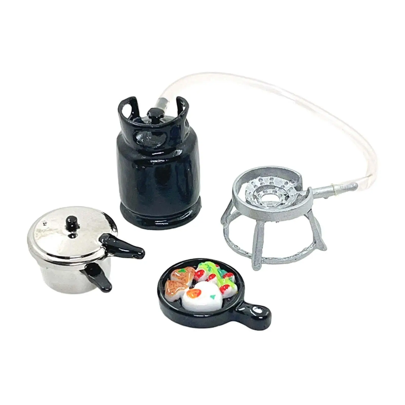 3x 1:6 1:12 Miniaturowe naczynia kuchenne do domku dla lalek Prezenty Miniaturowy zestaw scen