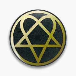 Heartagram Him Band Love Metal Cover Vil Soft Button Pin Lover Creative Funny Decor Fashion Jewelry Gift Cute Hat Badge Metal