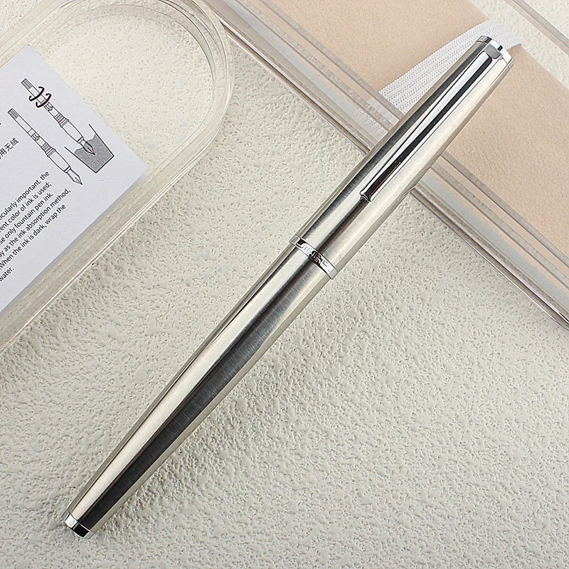 

Jinhao Metal Fountain Pen Silver Cap F 0.5MM Nibs Classic Ink Pen for Students Office School Business Writing Ink Pens