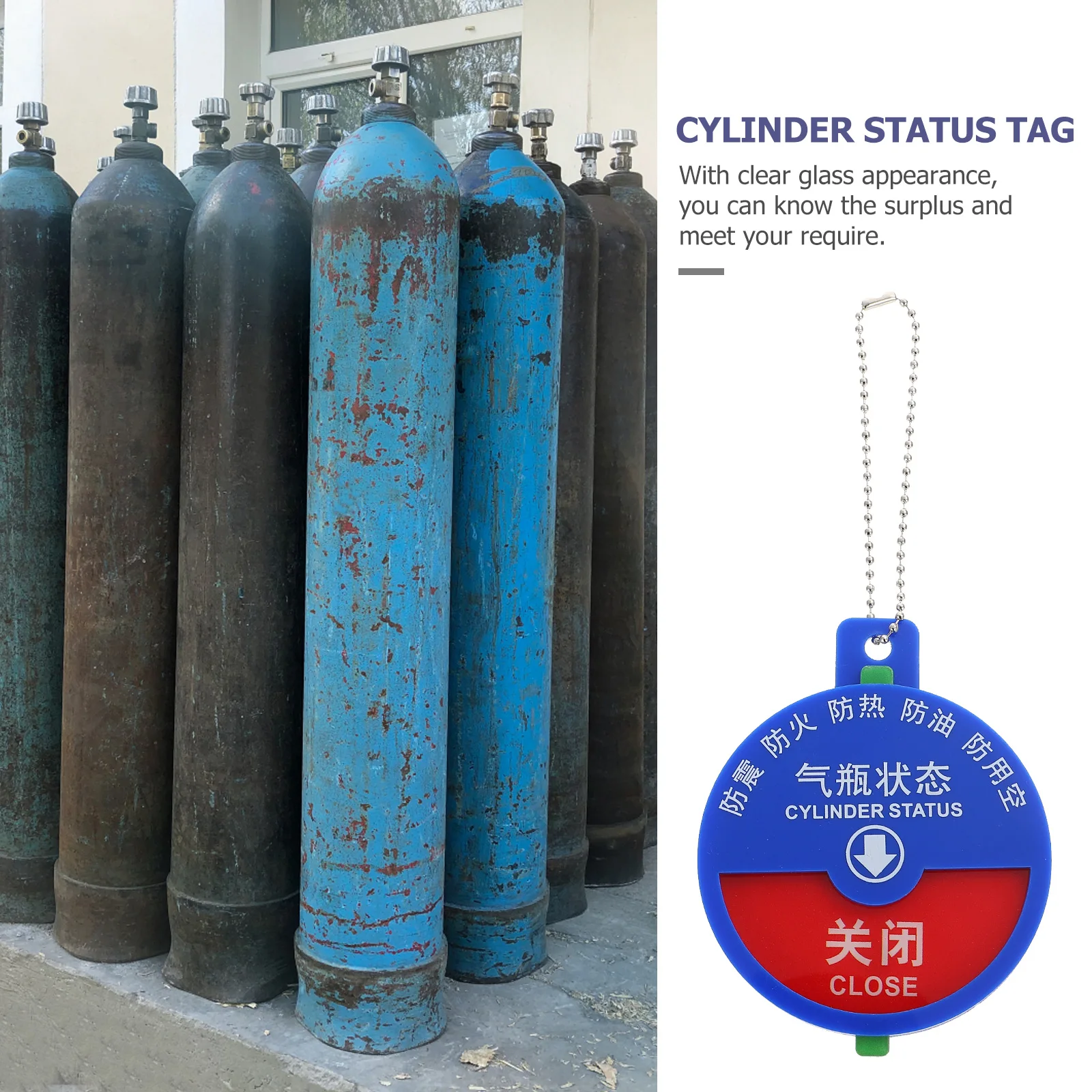 

Four-defense Signs Oxygen Cylinder Status Card Hospital Board Acrylic Plate Tag