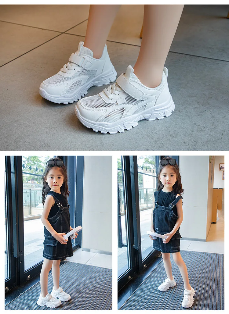 Kinder Turnschuhe Sportschuhe für Jungen Mode Leder Kinder Atmungsaktive Mesh Komfort Schuhe Casual Walking Outdoor Laufschuhe – Detail 21