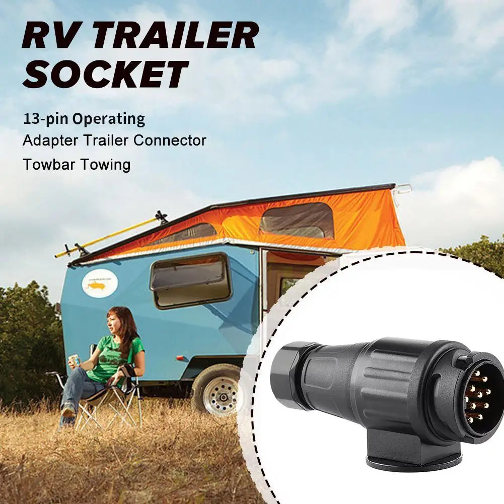 

12V 13 Pin Trailer Plug Waterproof Trailer 13 Pole Connector Electrical M8I4