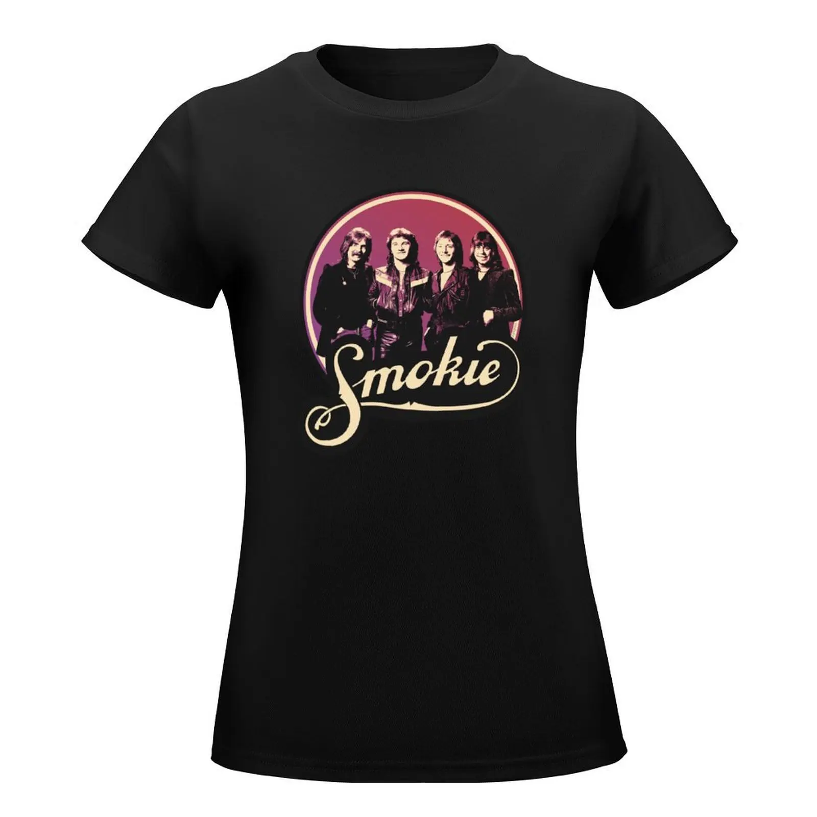 Smokie Band 70s Glam Rock T-Shirt cute clothes blacks sublime funny tops for Women