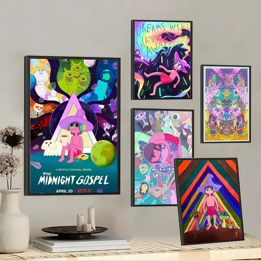Cartoon The M-Midnight G-Gospel Poster Decorative Wall Art Stickers Mural Photo Print for Home Living Room Hallway Decor