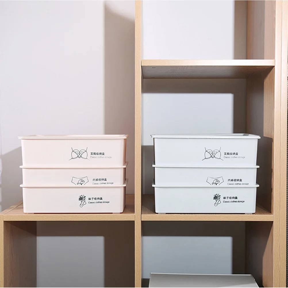 صندوق تخزين للملابس الداخلية الجوارب المنظم البلاستيك مقصورة درج البرازيلي سراويل الحاويات تكويم خزانة المنظم