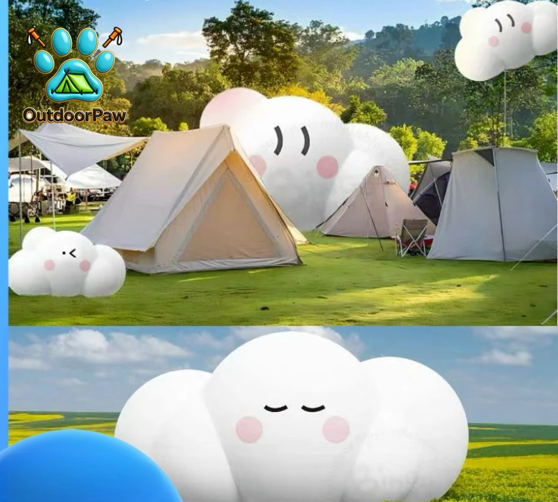 Inflatable cloud airmold manufacturer custom cartoon doll closed air floating Internet celebrity luminous Baiyun Meichen creativ