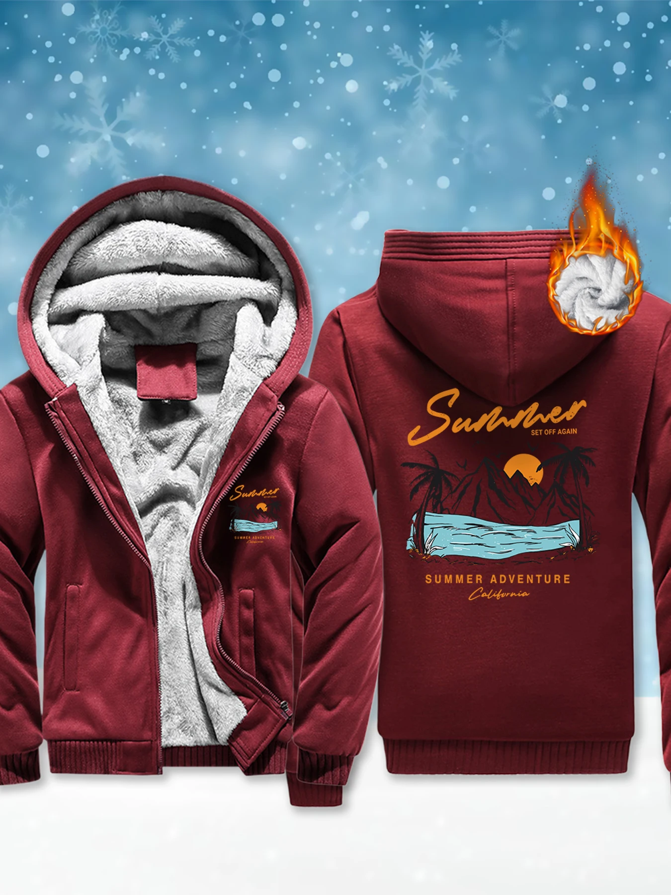 

Летний комплект Off Again Adventure California с принтом, мужская уличная одежда, повседневная мягкая куртка с капюшоном, теплое пальто, зимние толстовки для улицы