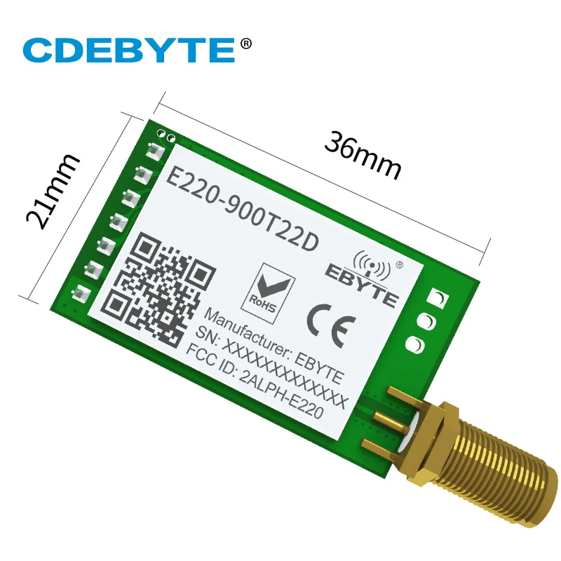 5pcs/lot E220-900T22D-V1.2 Wireless UART Module RSSI ISM 868MHz 915MHz 22dBm LoRa Spread Spectrum Interface SMA-K Antenna IoT