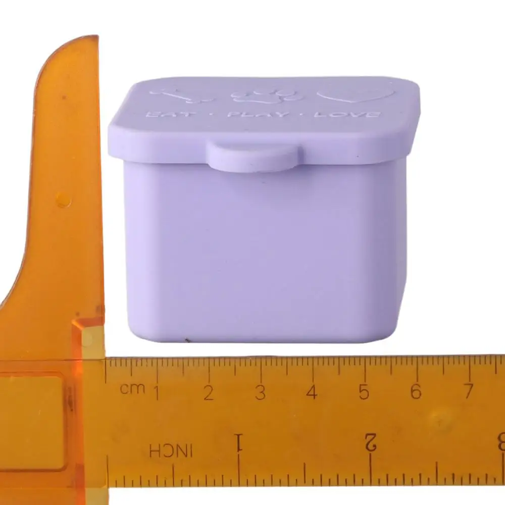 1/3pcs Serviceable Silicone Food Distribution Box Red/Pink/Purple/Green/Orange/Blue 2/4 Inch Sauce Cups Snack Containers Food view 4