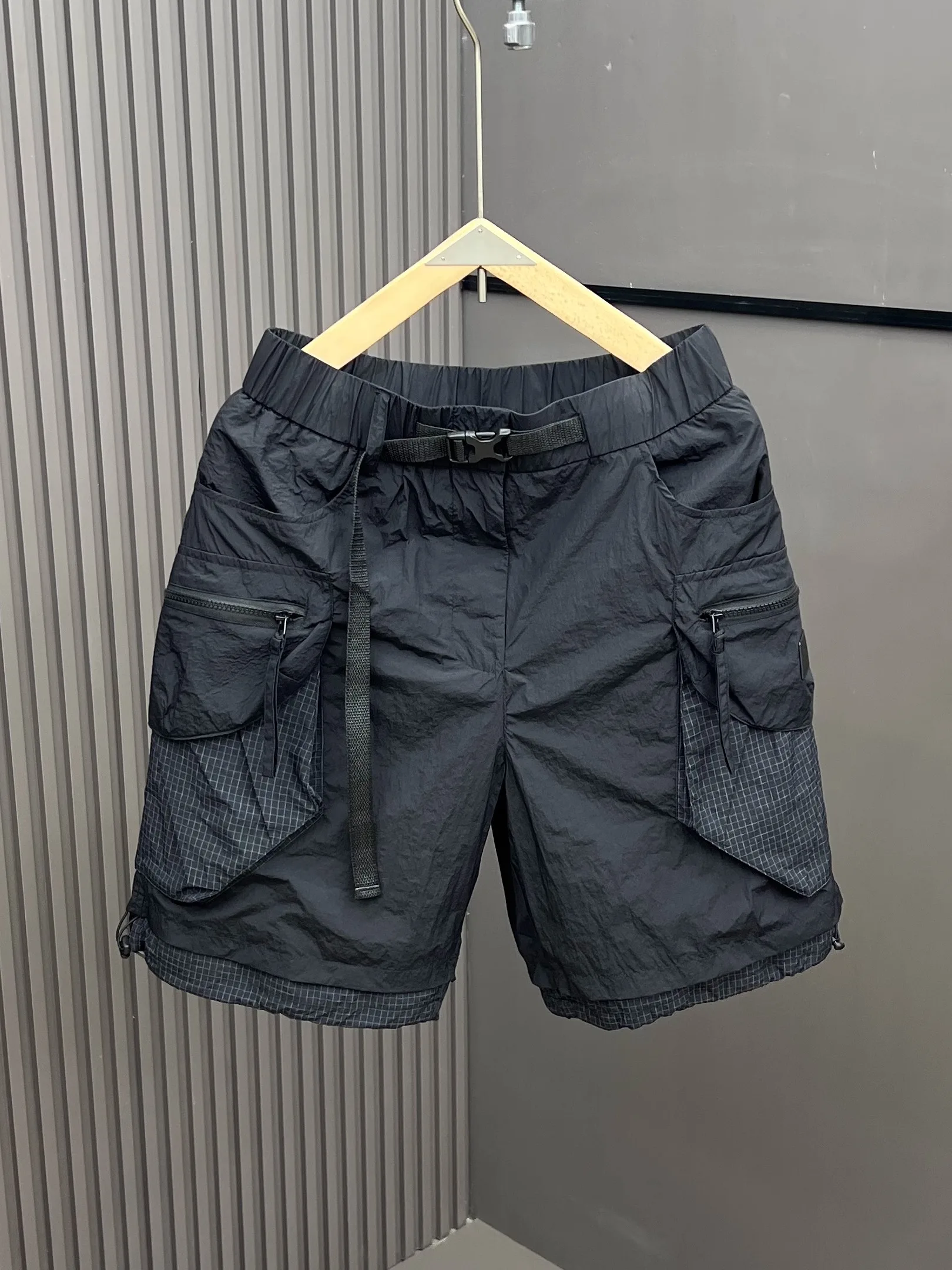 

Мужские летние трендовые брюки-карго American Sle в стиле пэчворк из различных материалов, повседневные, длиной до колена