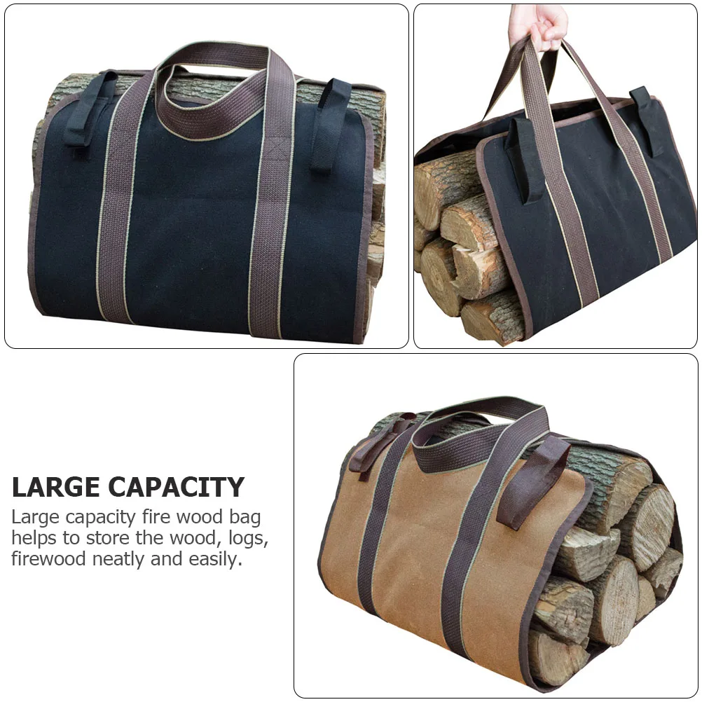 

Firewood Buns Storage Bag Carrying Tote Bags Handbag Heavy Duty Log Carrier Oxford Cloth
