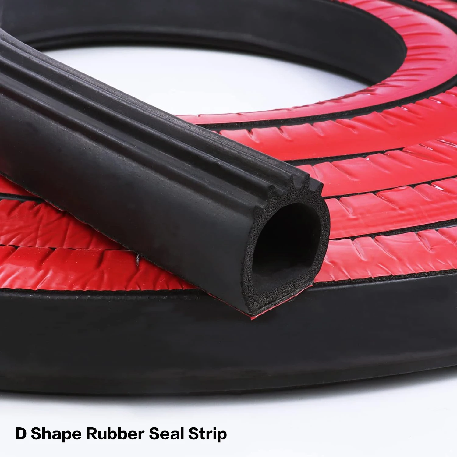 

D Shape Door Rubber Seal Strip 1" RV Slide Out EPDM Heavy Duty Automotive Weather Stripping for Car and Truck Application