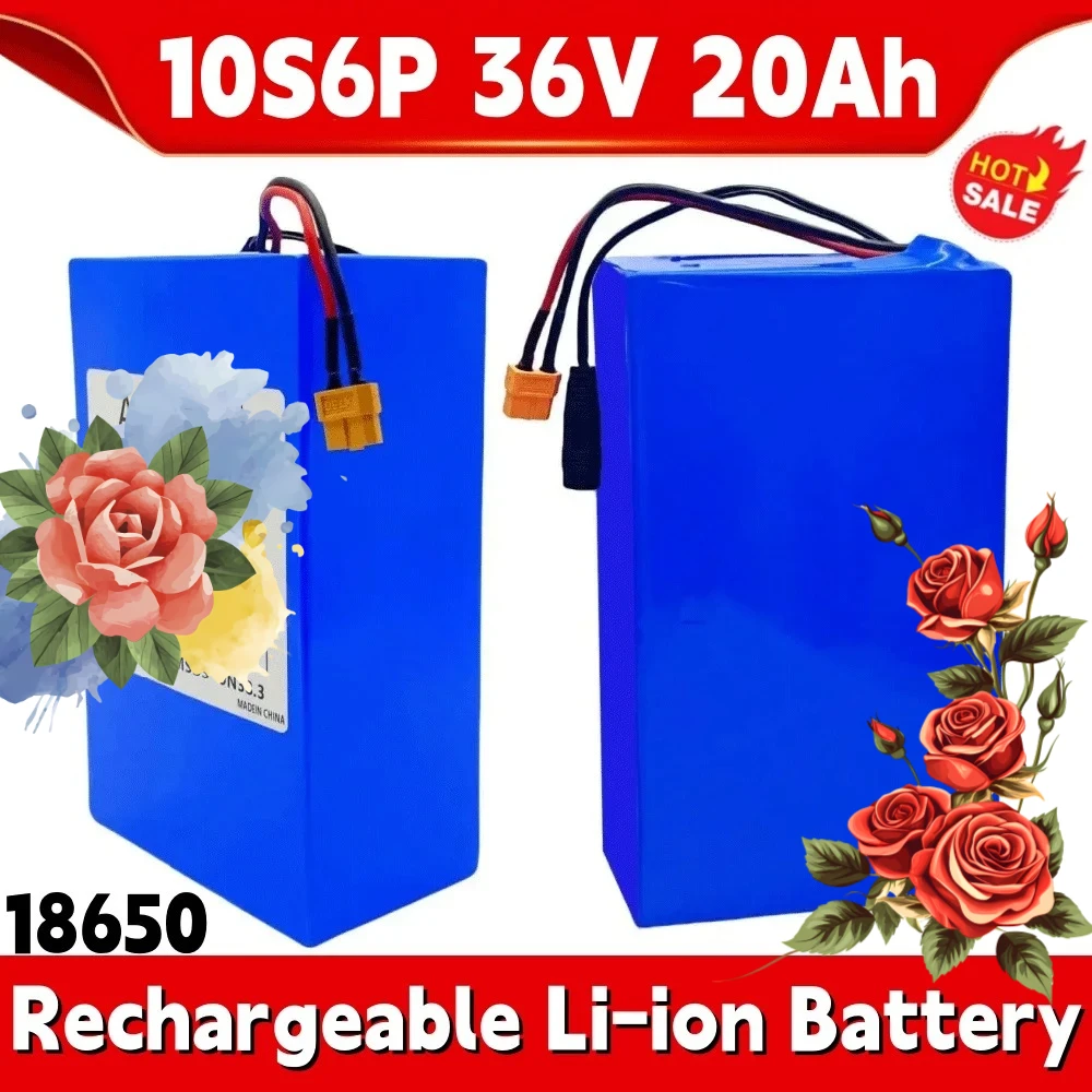 

18650 10S6P 36V 20000mAh Rechargeable Li-ion High-capacity Battery Built in BMS Suitable for Electric Scooter Battery