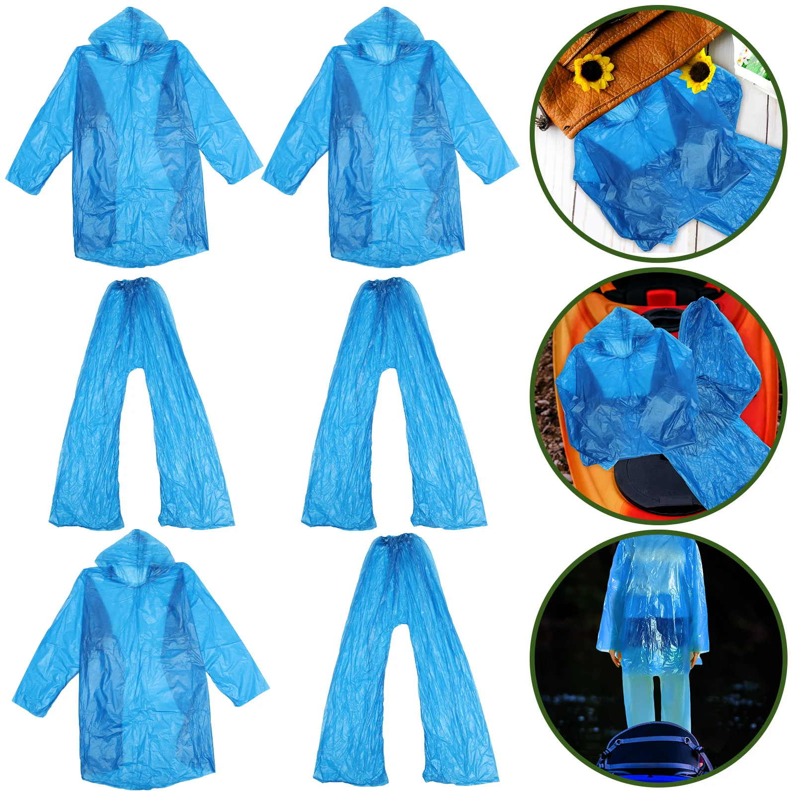 

Raincoat Pants Hooded Poncho Cycling Jacket Bike Riding Adults Gear Waterproof Disposable Lightweight Travel Friendly Rainwear