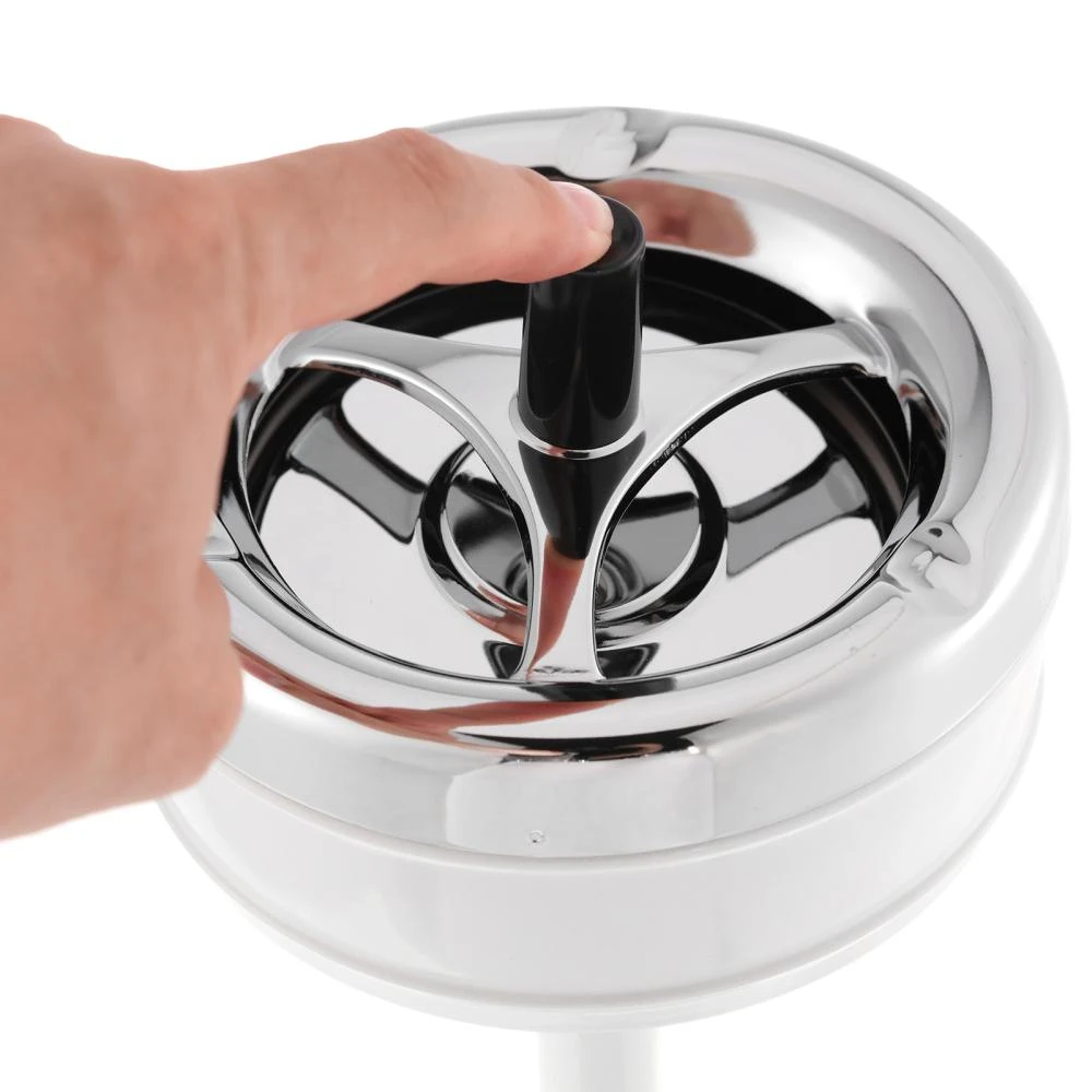 الكلمة الدائمة طفاية سجائر ث/غطاء الفولاذ المقاوم للصدأ قابل للتعديل ارتفاع التدخين منفضة سجائر عمودي الدورية السجائر انفصال منافض السجائر