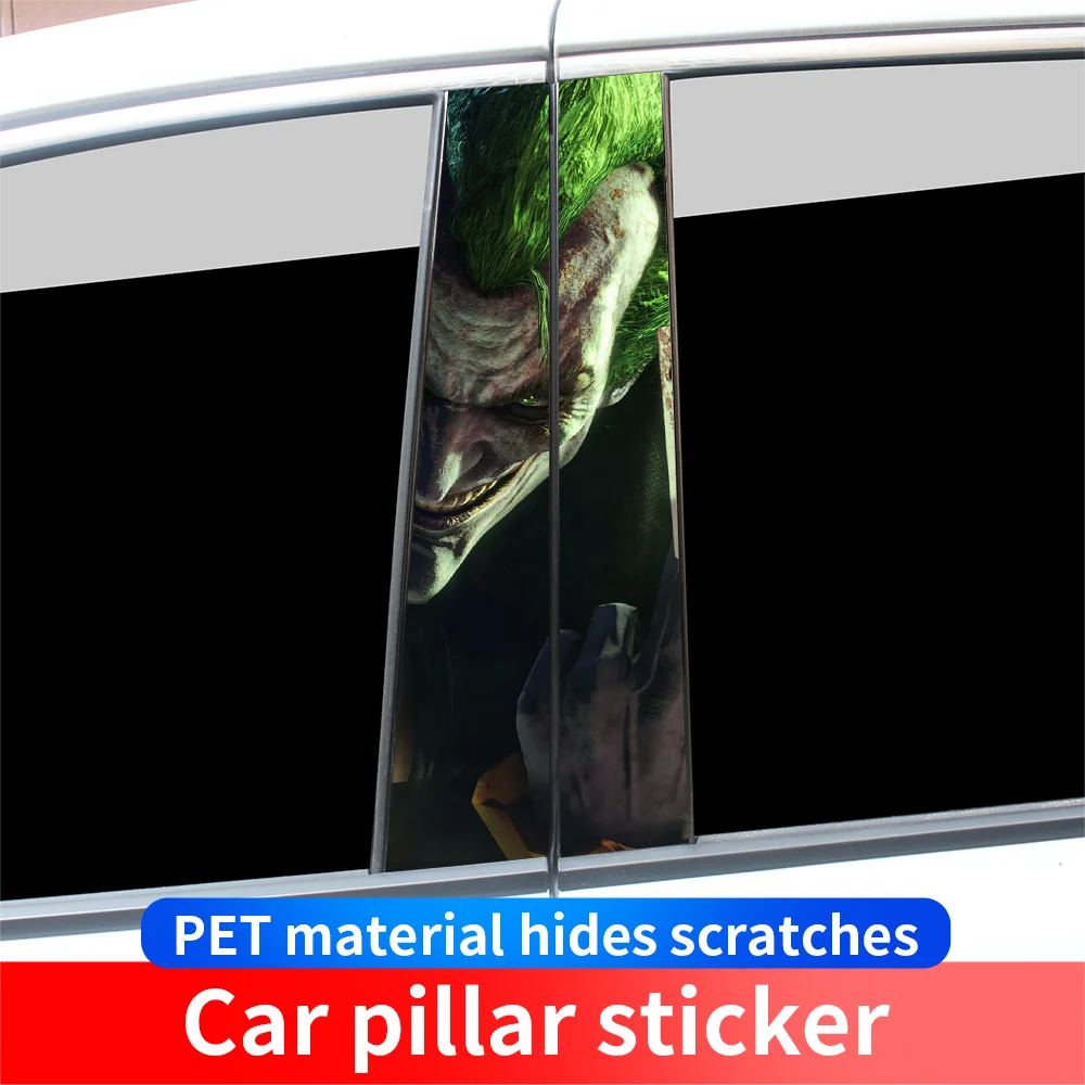 

Car Joker Stickers Auto B-pillar Vinyl Decals Car Center Column Cartoon Cover Scratches Decor Waterproof Auto Accessories