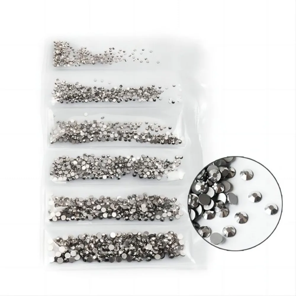 Light Chrome Mix Size SS3-SS10 1440PCS Nail Art Rhinestones Crystal Flat Back Non Hotfix Stone Diamonds For 3D Nails Decorations