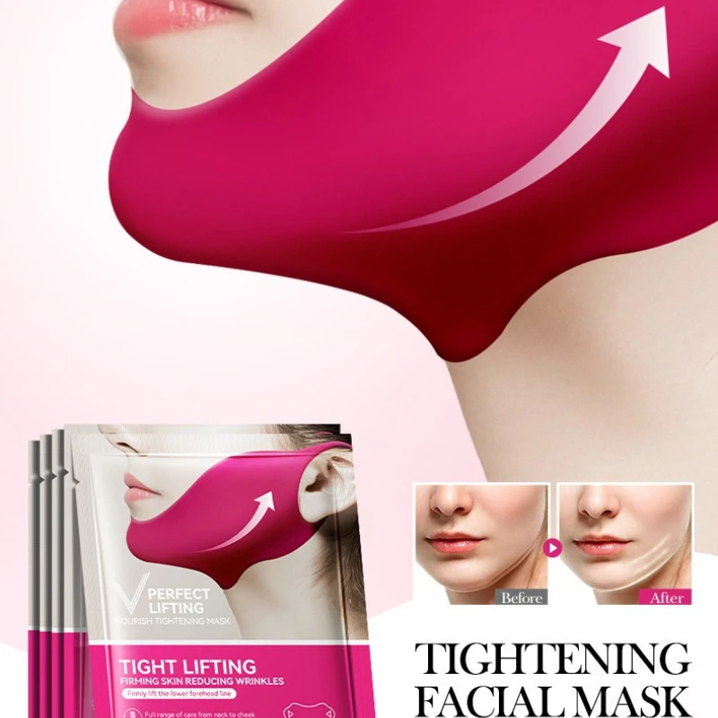 Lift Firming V Face Mask 5 pcs Moisturizing and Hydrating Tighten & Lift The Jawline Delicate and SmoothSkin Is Firm and Elastic